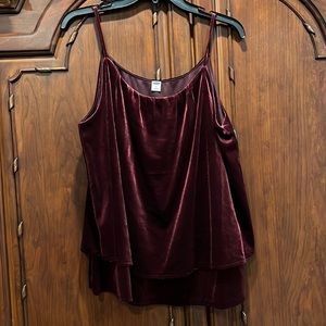 Velvety spaghetti strap top, bought never worn. NWOT